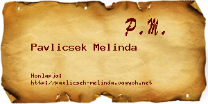 Pavlicsek Melinda névjegykártya